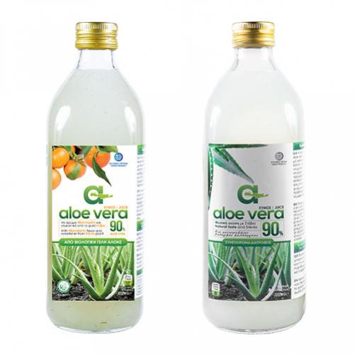 Pachet 1x sticla Naturaloe - Gel Aloe Vera cu Mandarine 1L + 1x sticla Naturaloe - Gel Aloe Vera 1L