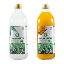 Pachet 1x sticla Naturaloe - Gel Aloe Vera 1L + 1x sticla Naturaloe - Gel Aloe Vera Multivitamin cu Turmeric 1L